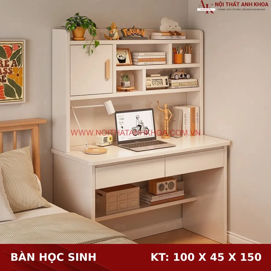 Bàn Học Gỗ Công Nghiệp Hiện Đại