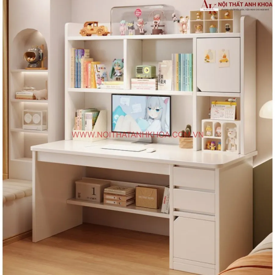 Bàn Học Gỗ Công Nghiệp Hiện Đại