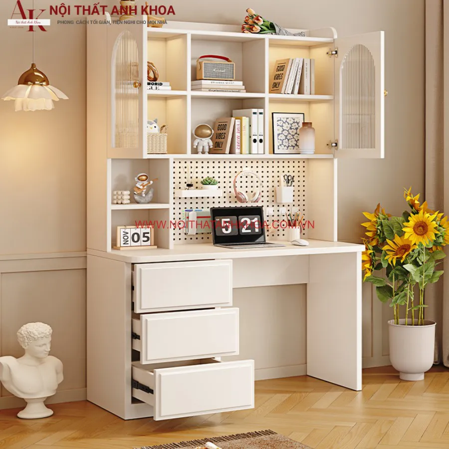 Bàn Học Kèm Giá Sách Đẹp Hiện Đại Giá Tốt