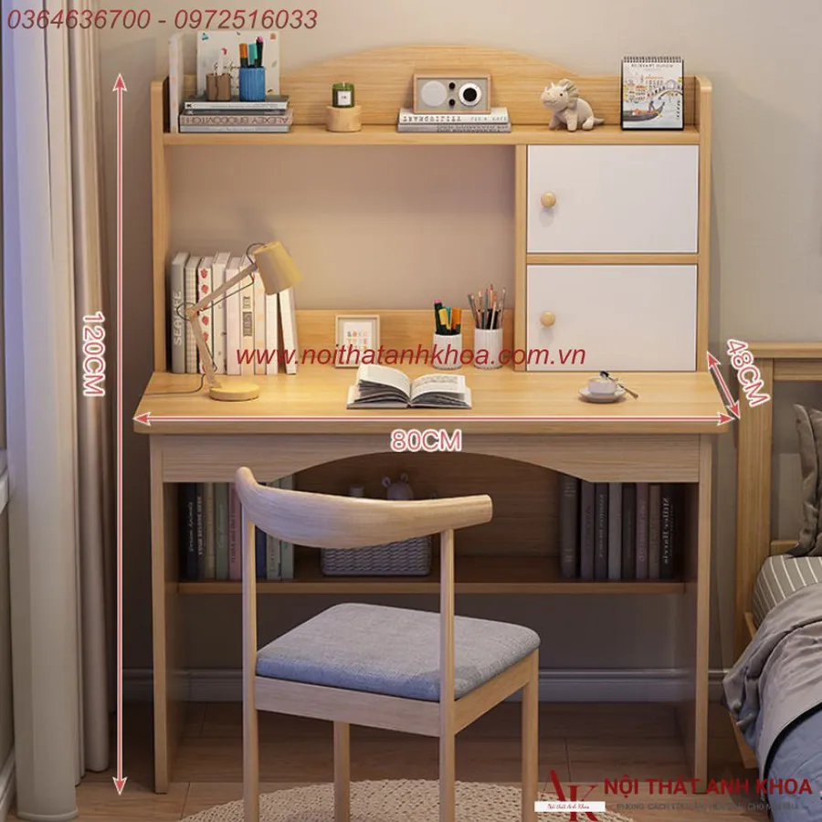Bàn Học Sinh Giá Rẻ Gỗ MDF Đẹp Hiện Đại