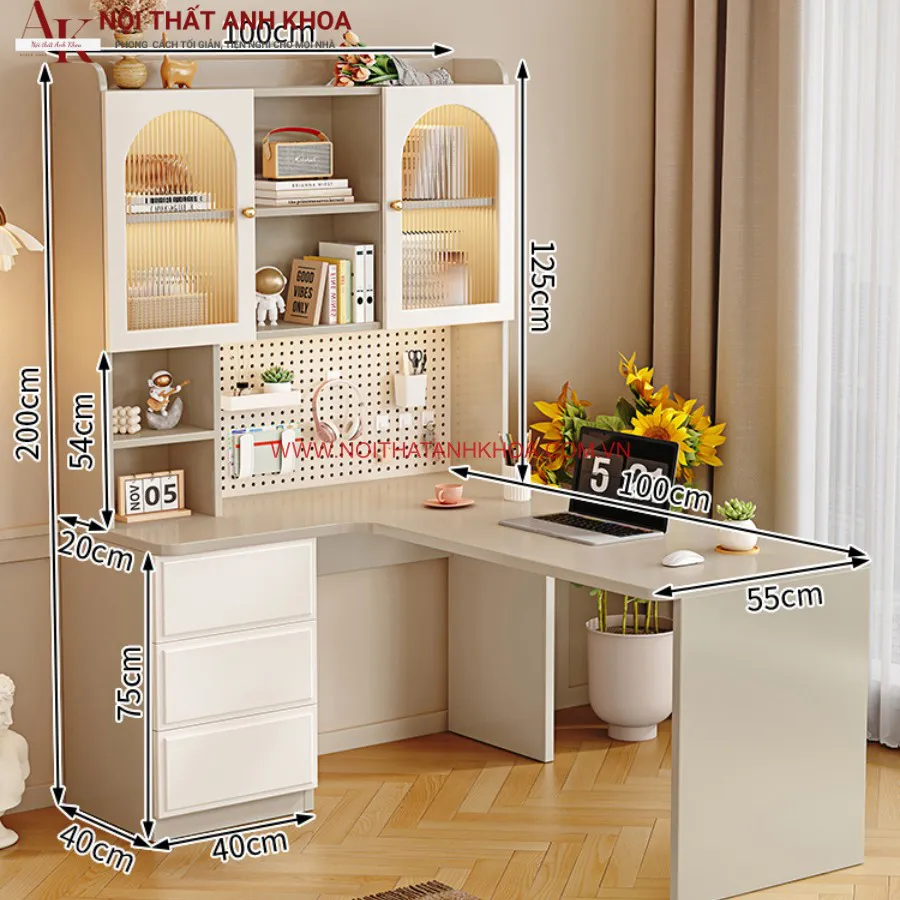 Bàn Học Thông Minh Góc L Cho Bé