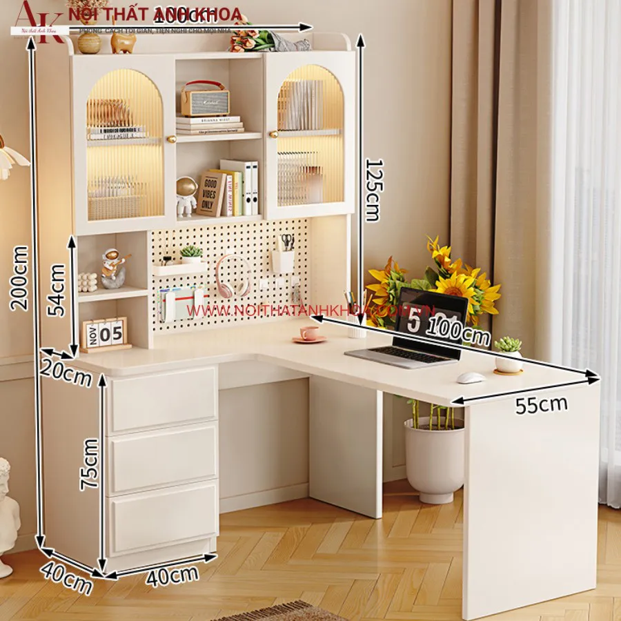 Bàn Học Thông Minh Góc L Cho Bé