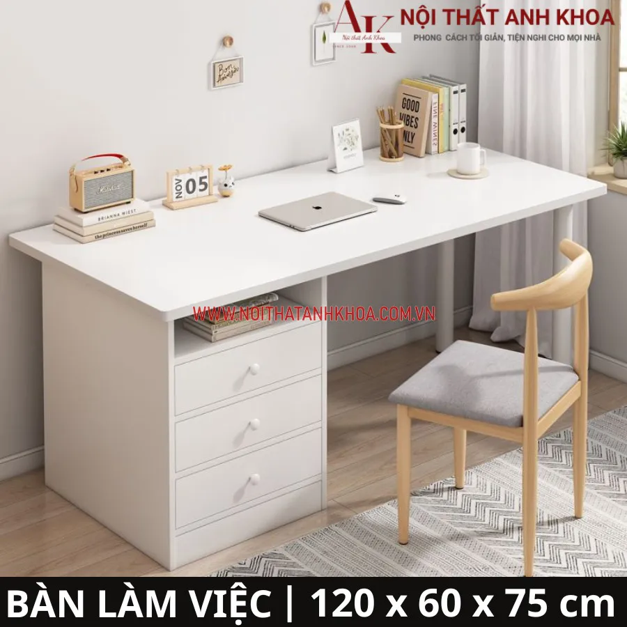Bàn Làm Việc Đơn Giản Gỗ Công Nghiệp Giá Rẻ Nhất
