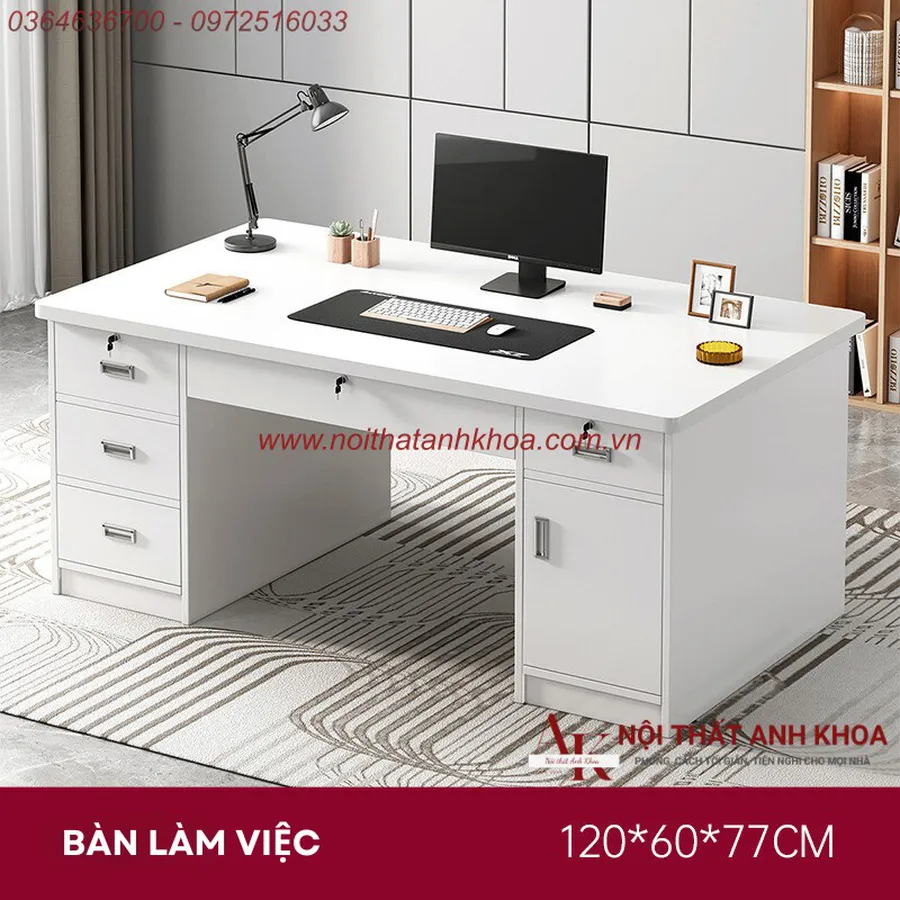 Bàn Làm Việc Giá Rẻ Gỗ MDF Hiện Đại Tiện Lợi Giá Rẻ