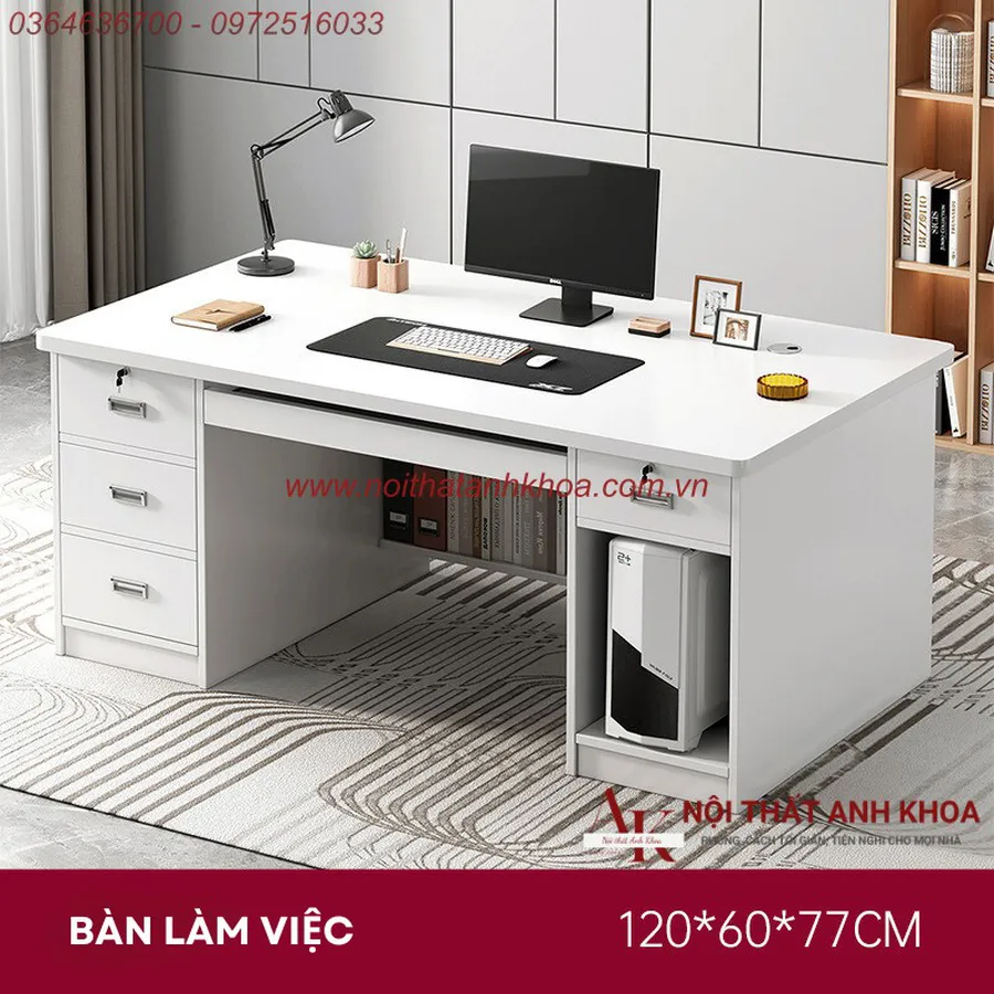 Bàn Làm Việc Giá Rẻ Gỗ MDF Hiện Đại Tiện Lợi Giá Rẻ