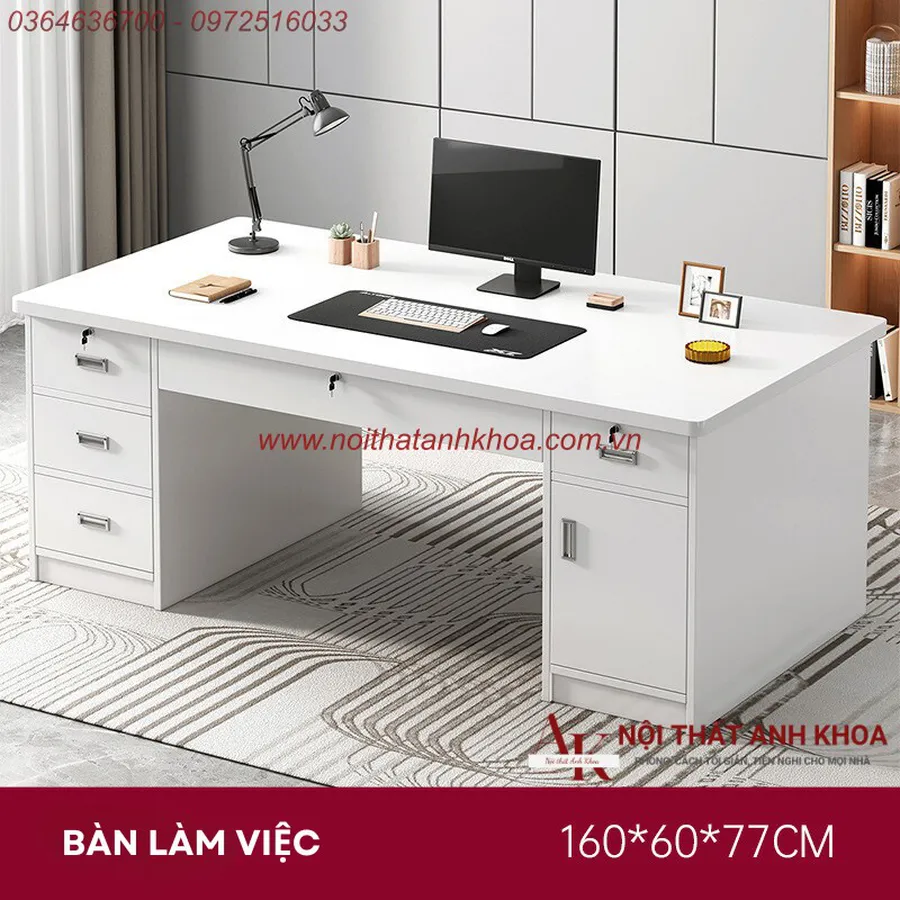 Bàn Làm Việc Giá Rẻ Gỗ MDF Hiện Đại Tiện Lợi Giá Rẻ