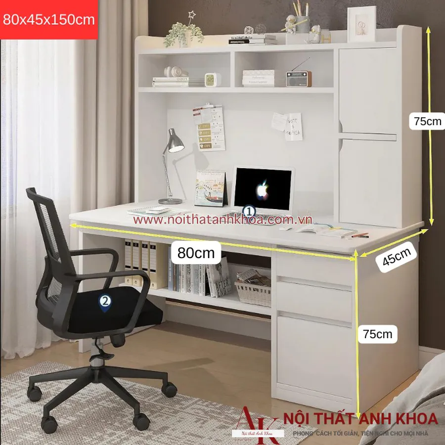 Bàn Làm Việc Gỗ Công Nghiệp Giá Rẻ Thiết Kế Tiện Lợi