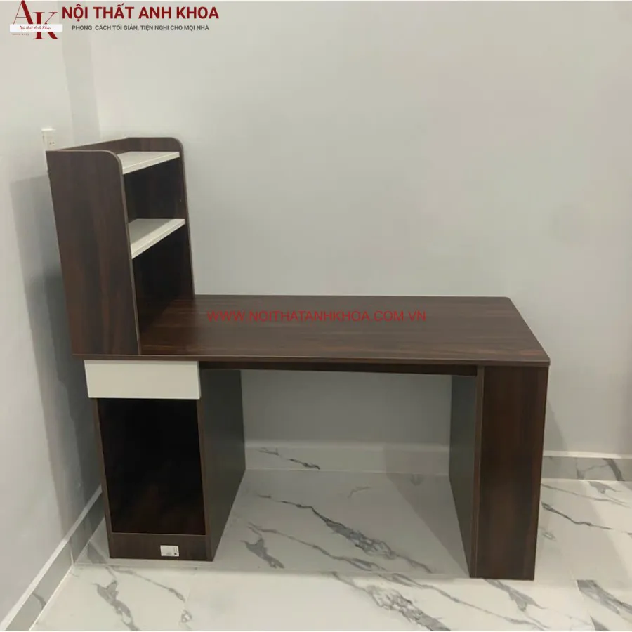 Bàn Làm Việc Kết Hợp Kệ Sách Gỗ MDF Đơn Giản Giá Rẻ