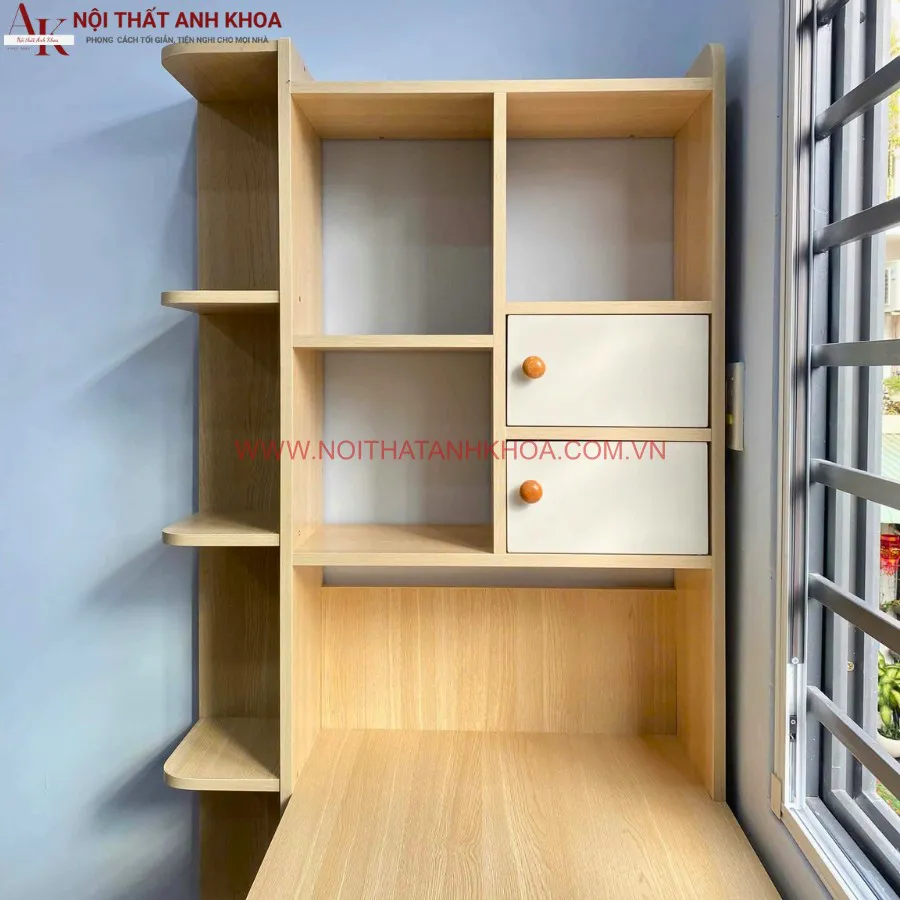 Bàn Làm Việc Kết Hợp Kệ Sách Gỗ MDF Giá Rẻ Đa Dạng Mẫu Mã