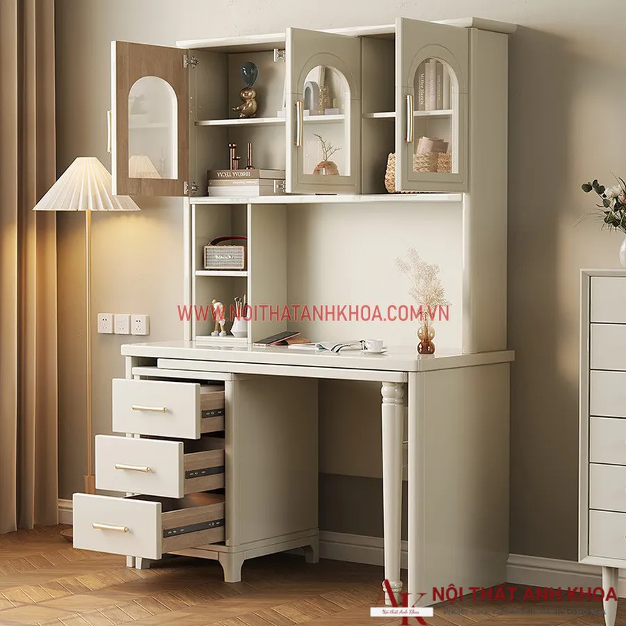 Bàn Làm Việc Màu Trắng Sang Trọng Hiện Đại