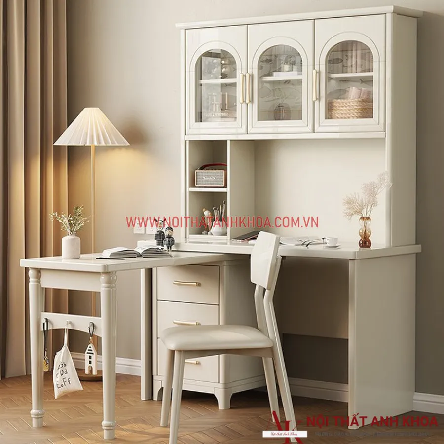 Bàn Làm Việc Màu Trắng Sang Trọng Hiện Đại
