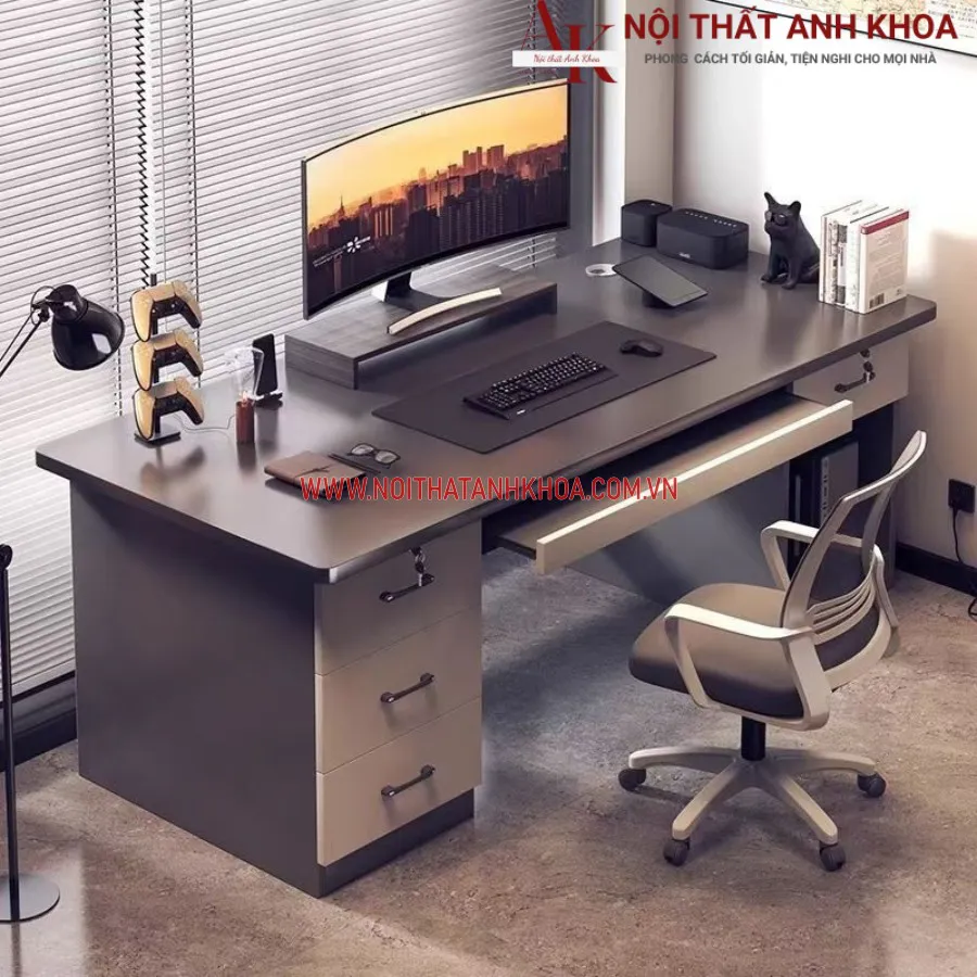 Bàn Làm Việc Phòng Ngủ Để Máy Vi Tính Gỗ Công Nghiệp