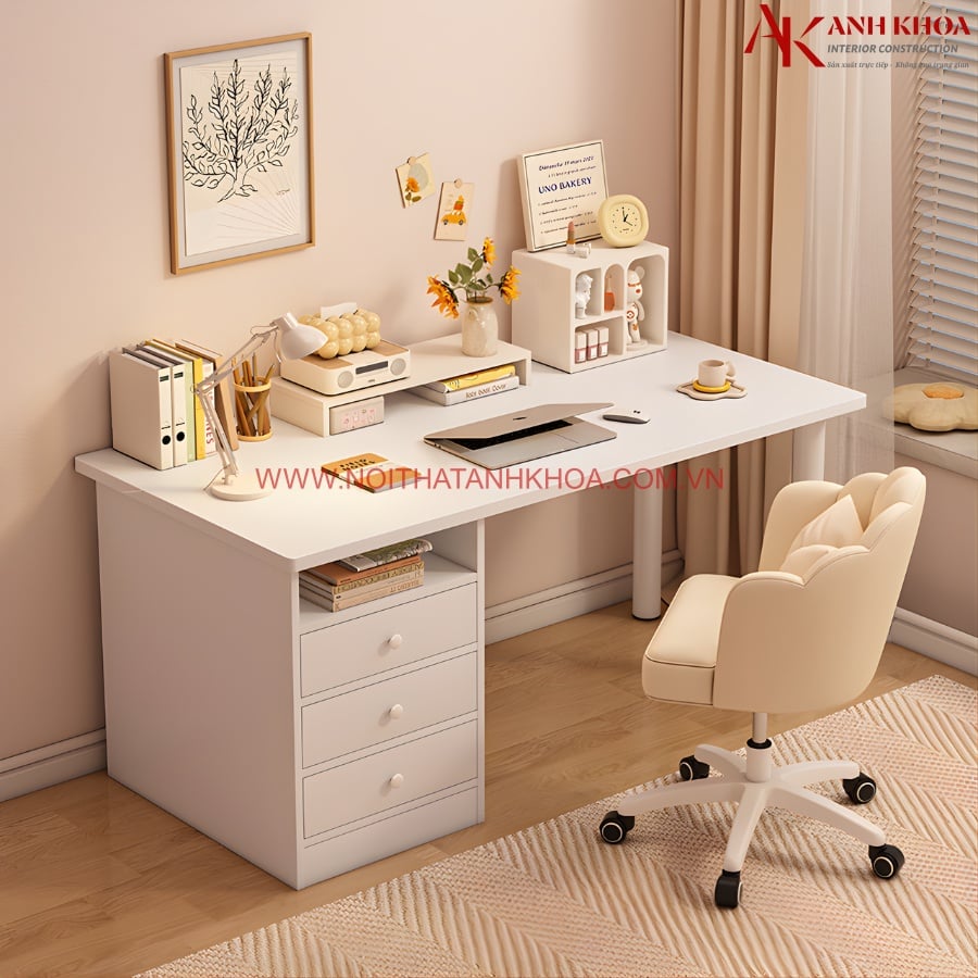 Bàn Làm Việc Tại Nhà Gỗ Công Nghiệp Đẹp Giá Tốt