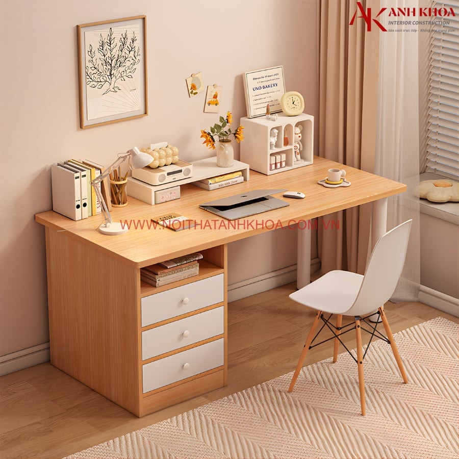 Bàn Làm Việc Tại Nhà Gỗ Công Nghiệp Đẹp Giá Tốt