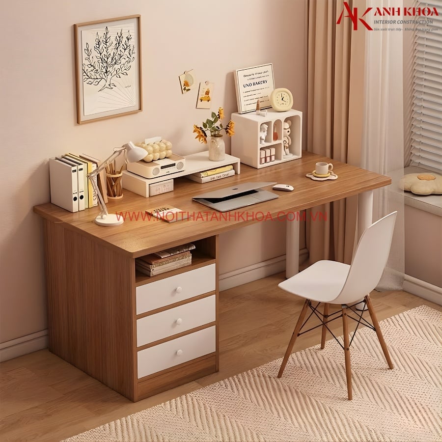Bàn Làm Việc Tại Nhà Gỗ Công Nghiệp Đẹp Giá Tốt