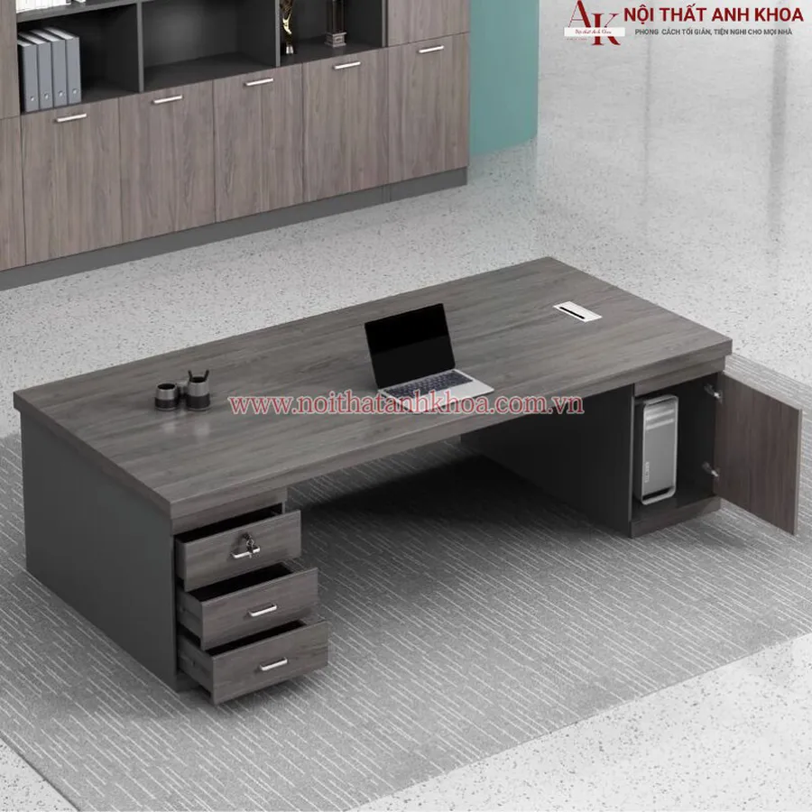 Bàn Làm Việc Trưởng Phòng Gỗ Công Nghiệp Hiện Đại Đẳng Cấp