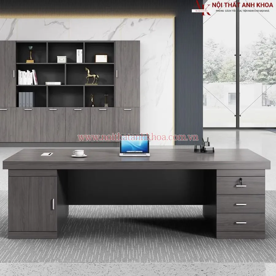 Bàn Làm Việc Trưởng Phòng Gỗ Công Nghiệp Hiện Đại Đẳng Cấp