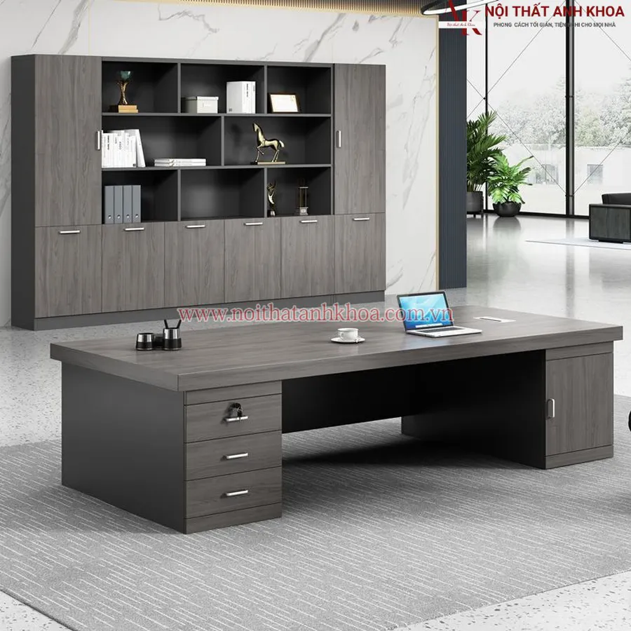 Bàn Làm Việc Trưởng Phòng Gỗ Công Nghiệp Hiện Đại Đẳng Cấp