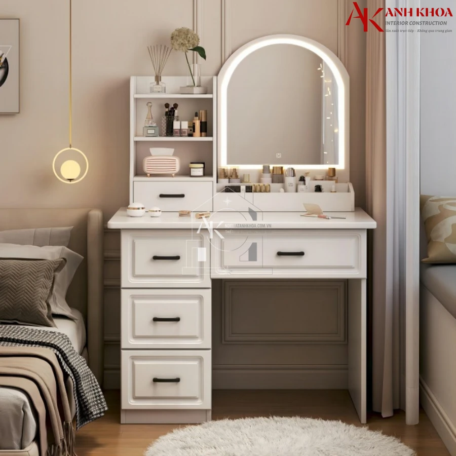 Bàn Phấn Trang Điểm Đẹp Gỗ Công Nghiệp Bền Hiện Đại