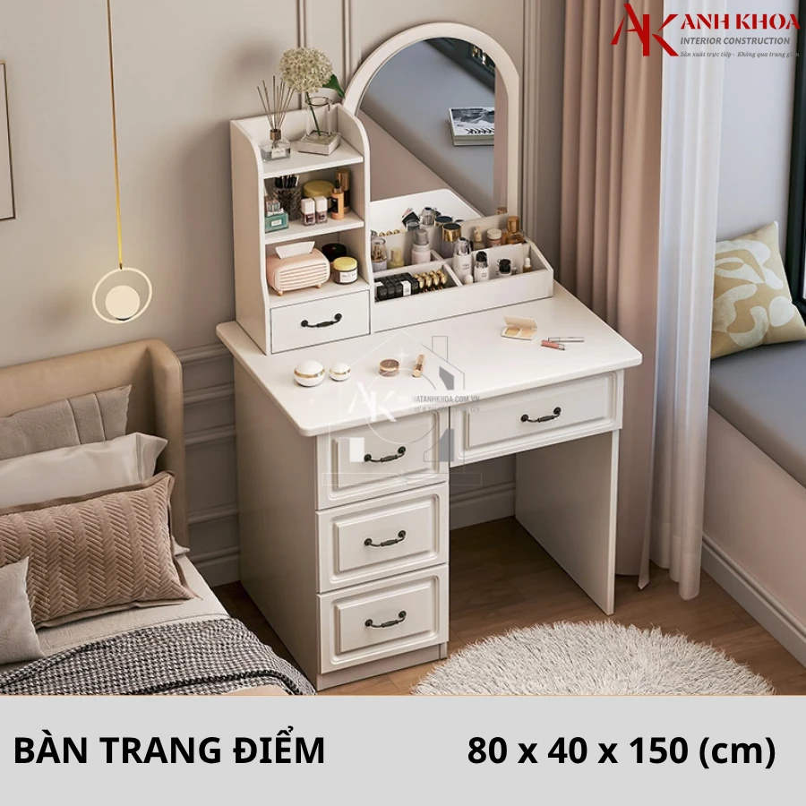 Bàn Phấn Trang Điểm Đẹp Gỗ Công Nghiệp Bền Hiện Đại