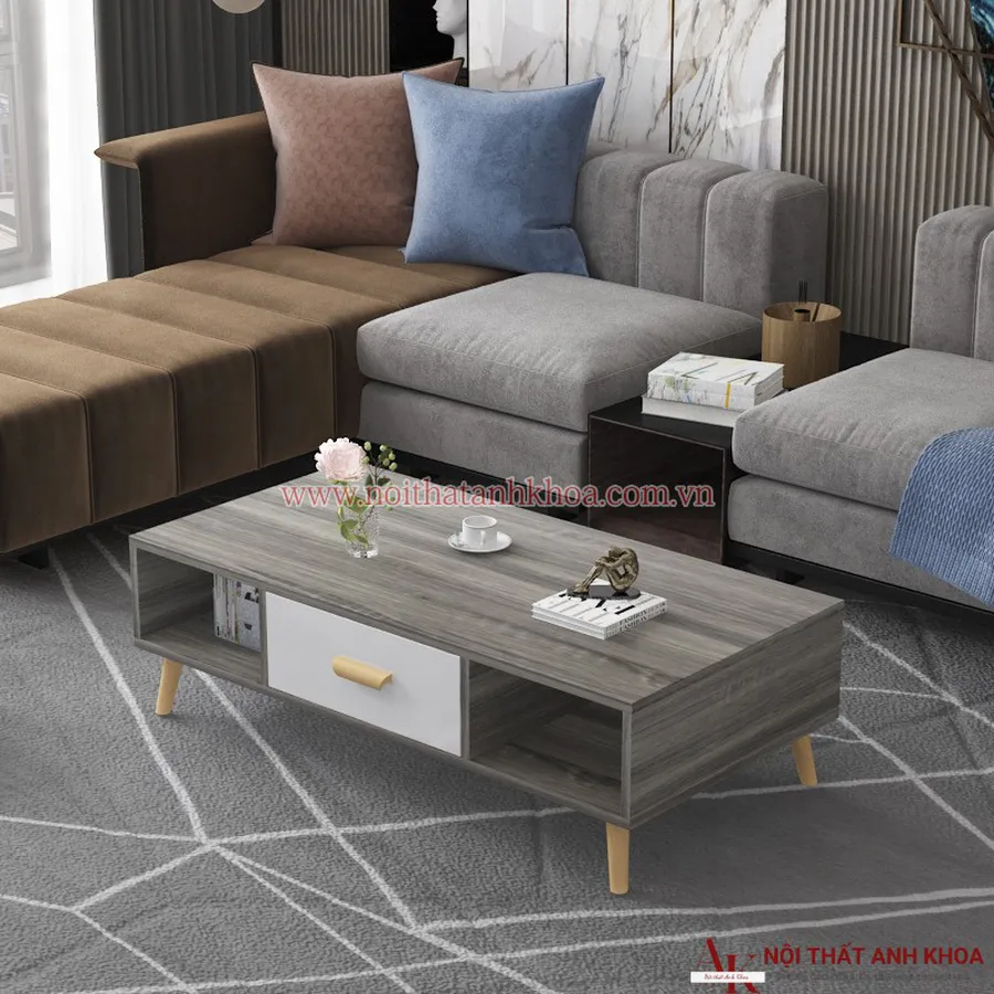 Bàn Sofa Phòng Khách Gỗ Công Nghiệp Đẹp Đơn Giản