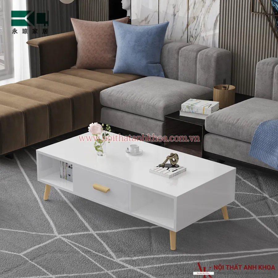 Bàn Sofa Phòng Khách Gỗ Công Nghiệp Đẹp Đơn Giản