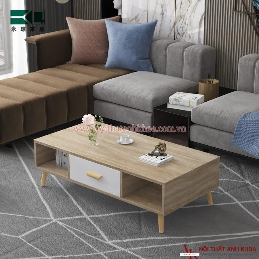 Bàn Sofa Phòng Khách Gỗ Công Nghiệp Đẹp Đơn Giản