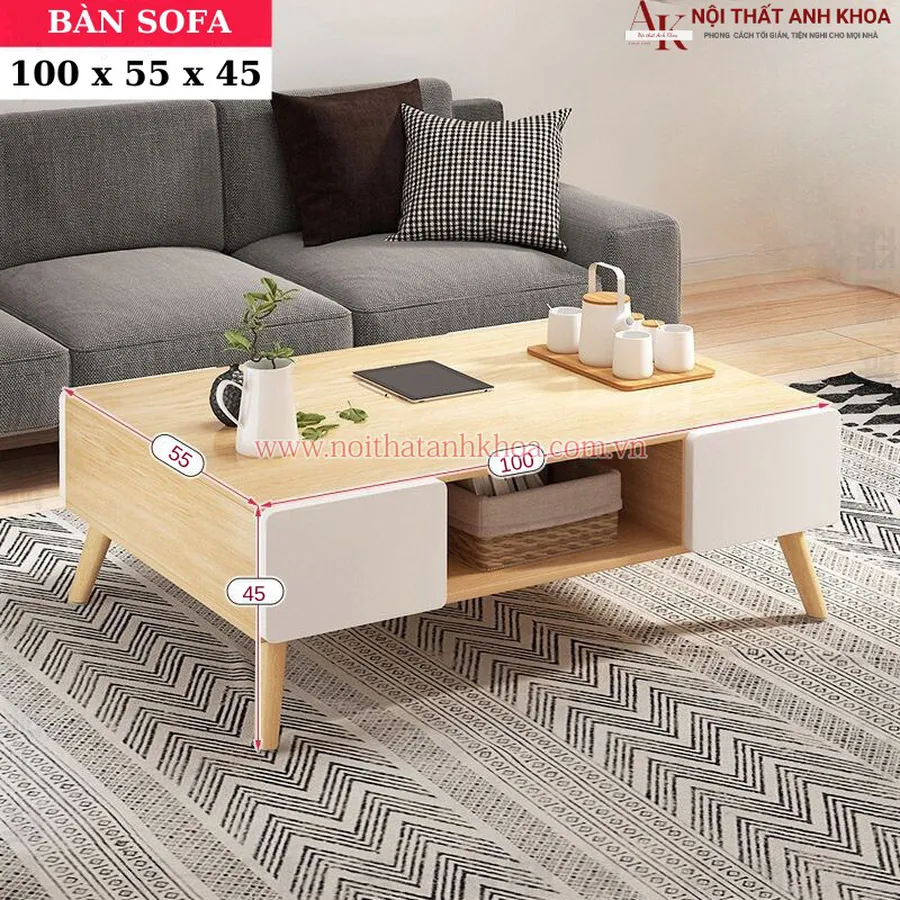 Bàn Sofa Phòng Khách Gỗ MDF Mẫu Mã Hiện Đại Giá Rẻ