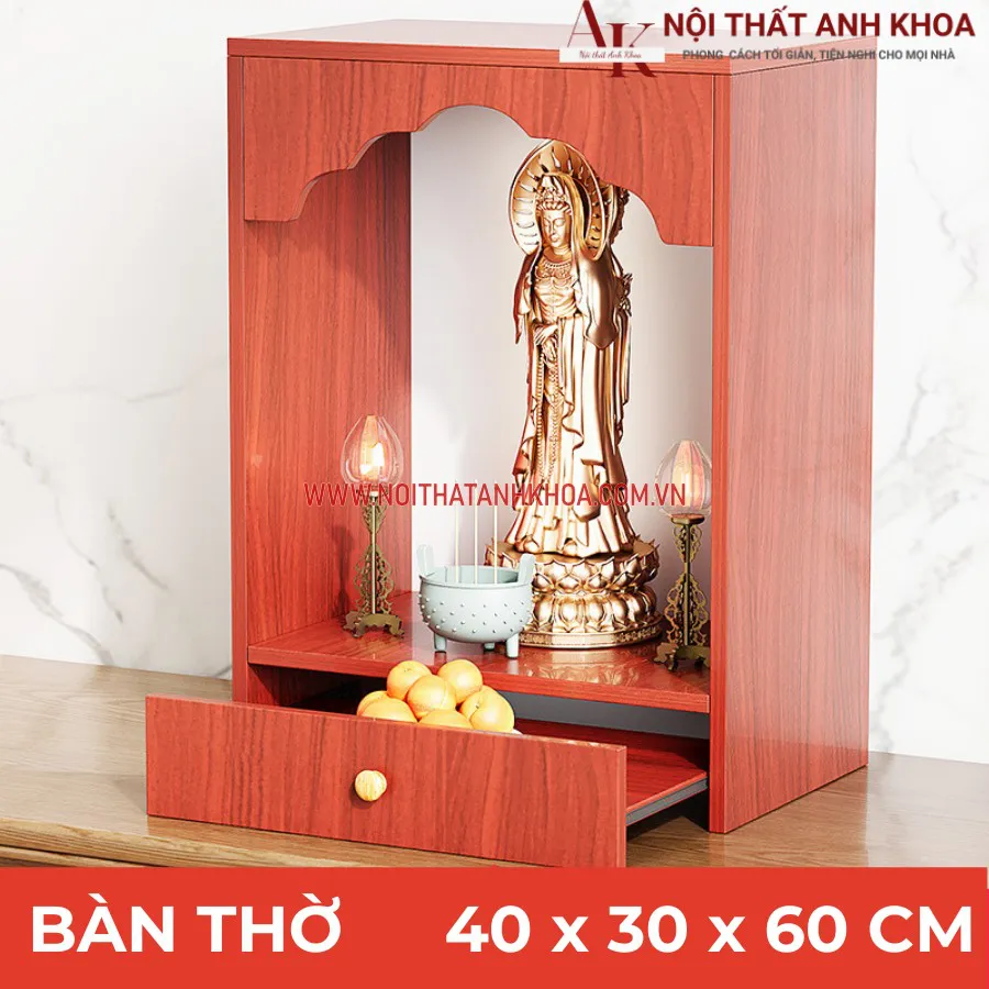 Bàn Thờ Phật Gỗ Công Nghiệp Đẹp Hiện Đại