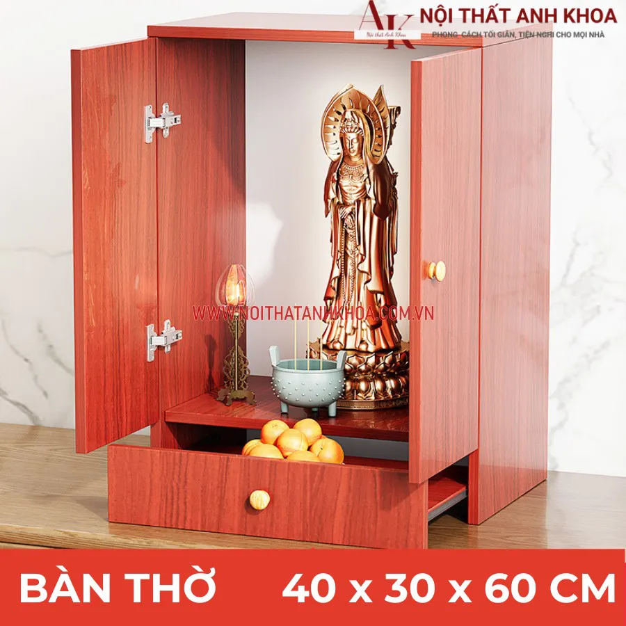 Bàn Thờ Phật Gỗ Công Nghiệp Đẹp Hiện Đại