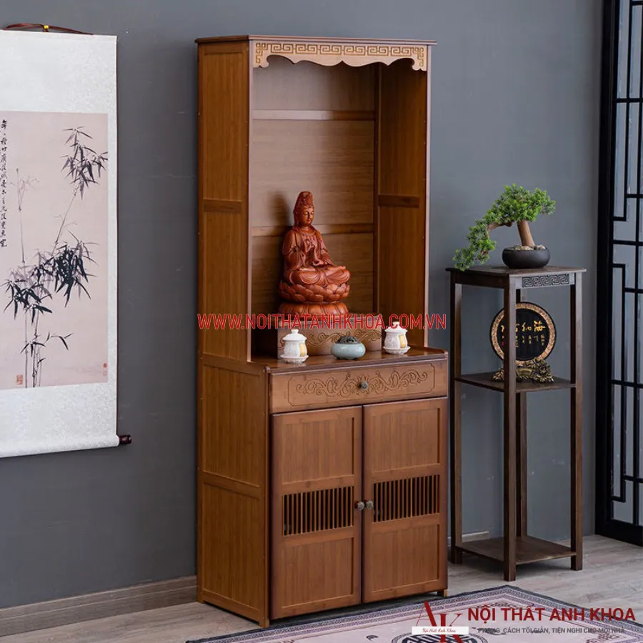Bàn Thờ Phật Quan Âm Gỗ Công Nghiệp Giá Tốt