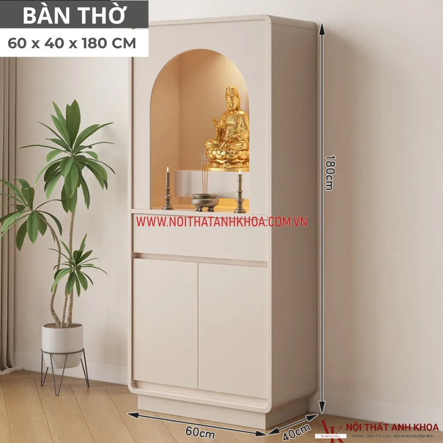 Bàn Thờ Phật Tại Gia Gỗ Công Nghiệp Đa Dạng Màu Sắc