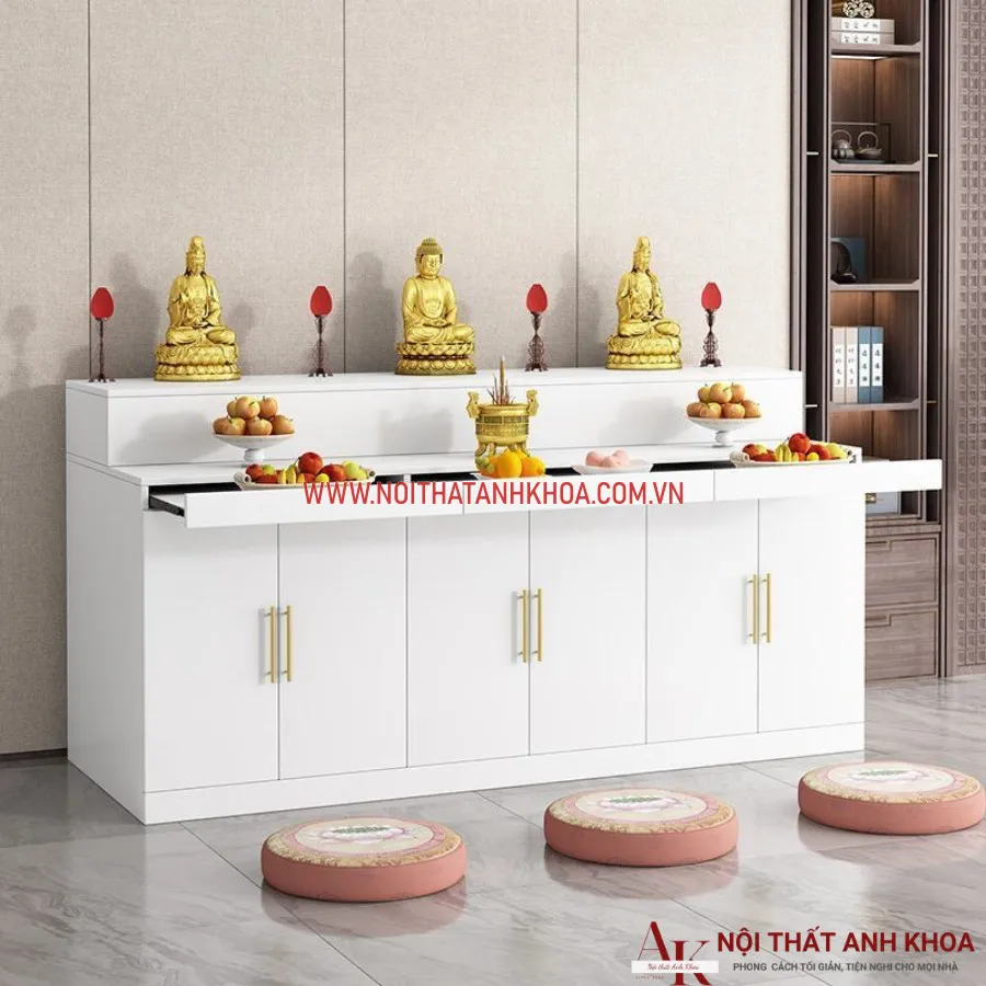 Bàn Thờ Phật Và Gia Tiên Gỗ Công Nghiệp
