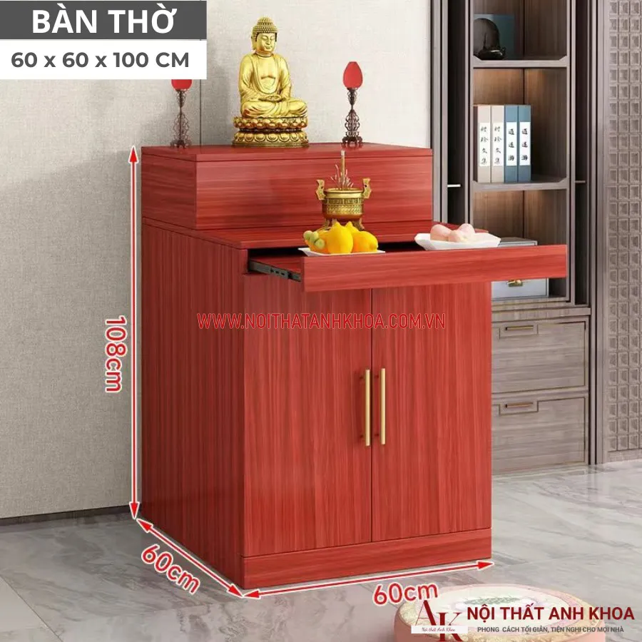 Bàn Thờ Phật Và Gia Tiên Gỗ Công Nghiệp