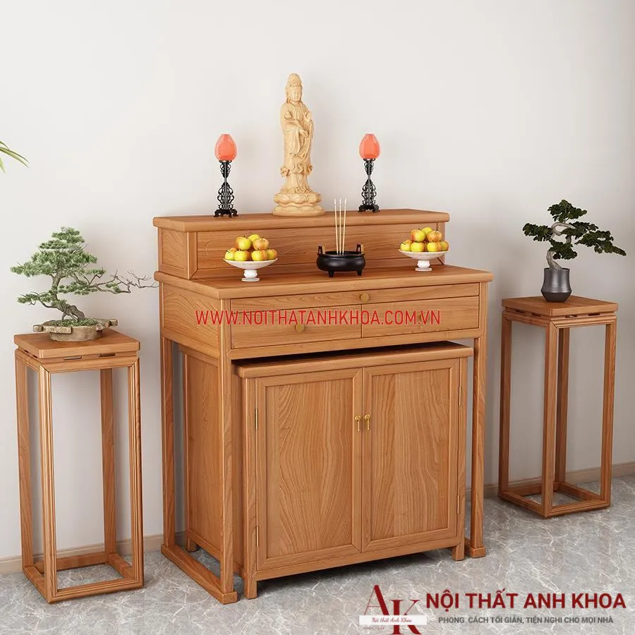 Bàn Thờ Phật Và Gia Tiên Hiện Đại Đẹp