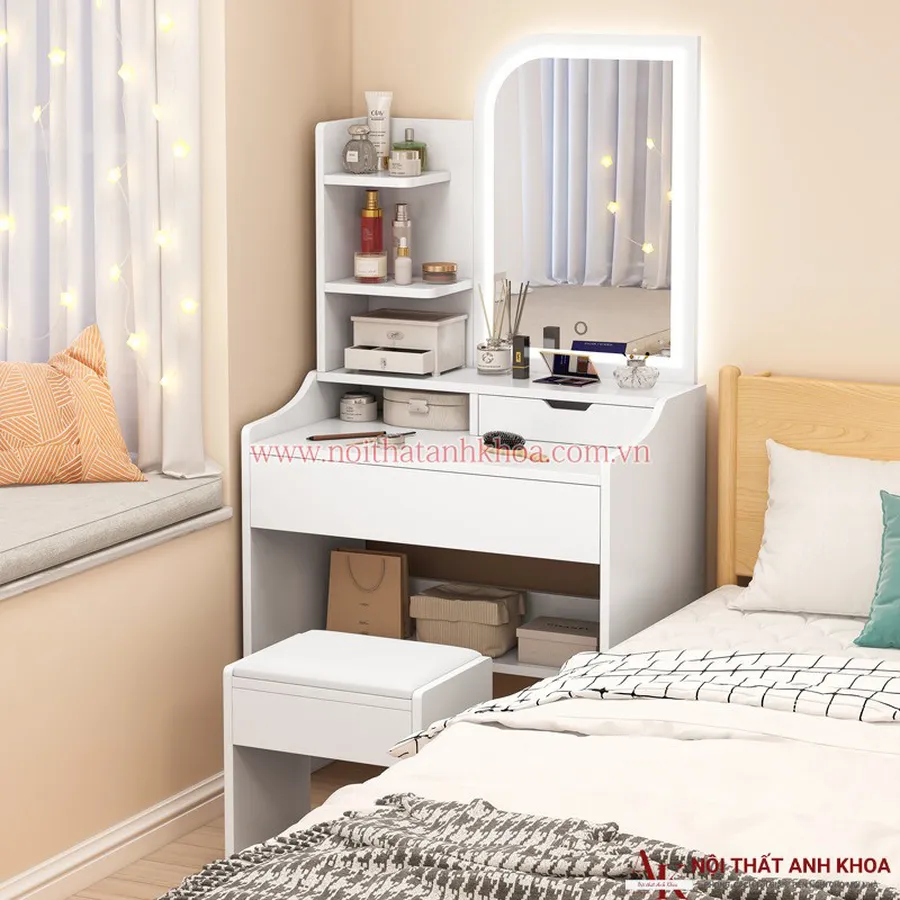 Bàn Trang Điểm Đẹp Gỗ MDF Đơn Giản Giá Rẻ