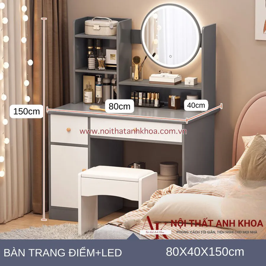Bàn Trang Điểm Gỗ Công Nghiệp MDF Đẹp Sang Trọng Giá Rẻ
