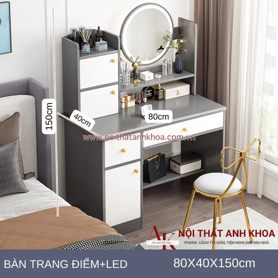 Bàn Trang Điểm Gỗ Công Nghiệp MDF Đẹp Sang Trọng Giá Rẻ