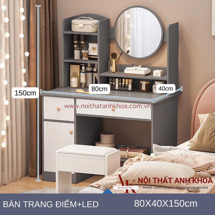 Bàn Trang Điểm Gỗ Công Nghiệp MDF Đẹp Sang Trọng Giá Rẻ