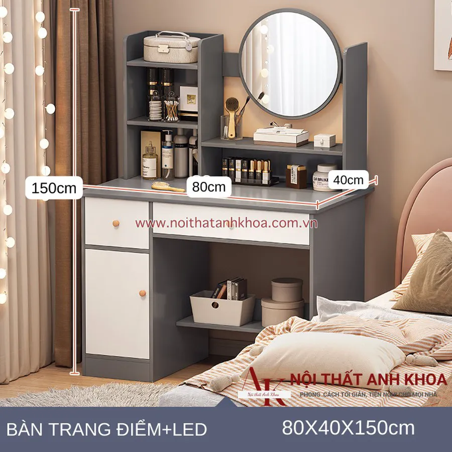 Bàn Trang Điểm Gỗ Công Nghiệp MDF Đẹp Sang Trọng Giá Rẻ
