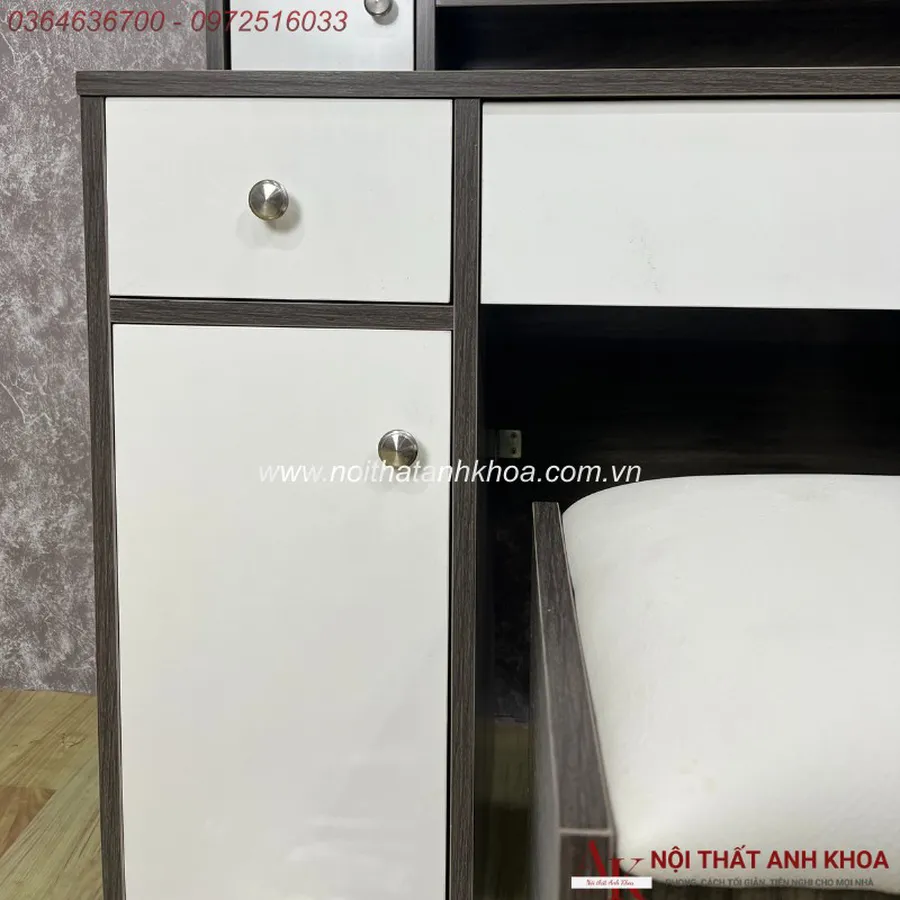 Bàn Trang Điểm Gỗ MDF Màu Xanh Rêu Giá Tốt
