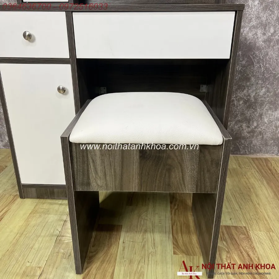 Bàn Trang Điểm Gỗ MDF Màu Xanh Rêu Giá Tốt