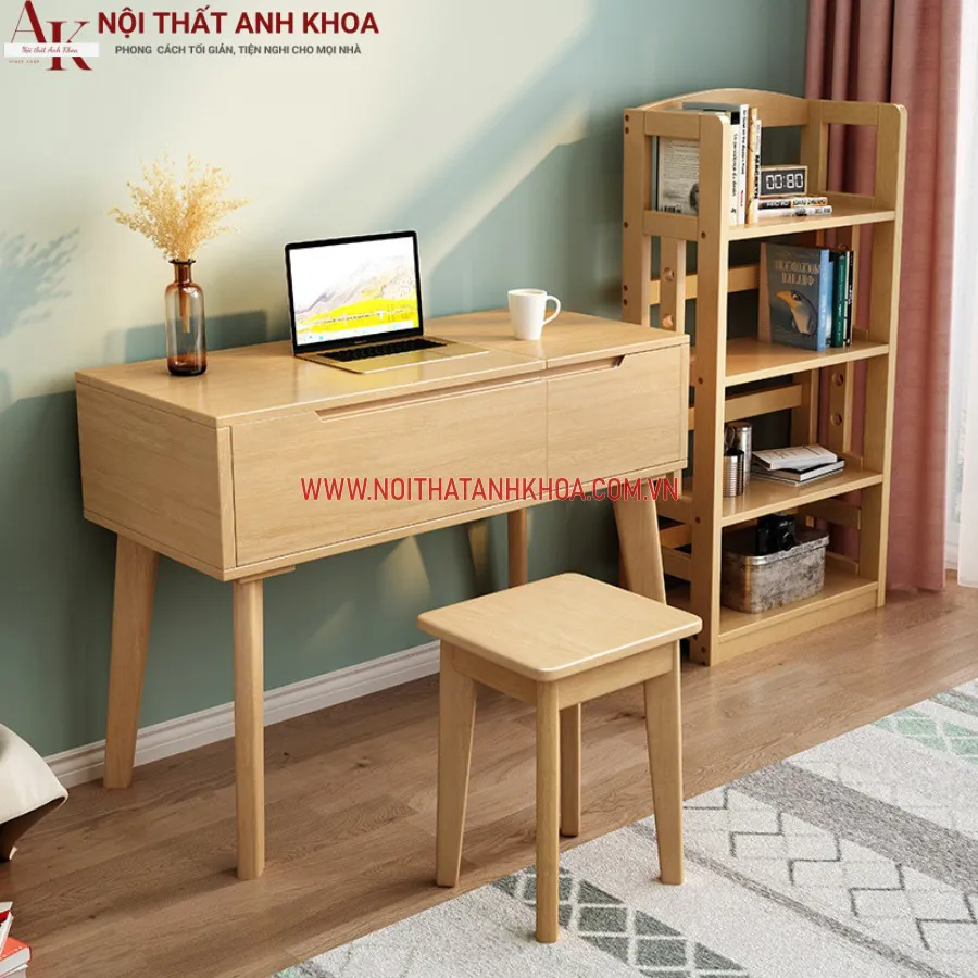 Bàn Trang Điểm Gương Lật Gỗ MDF Nhỏ Gọn Giá Rẻ