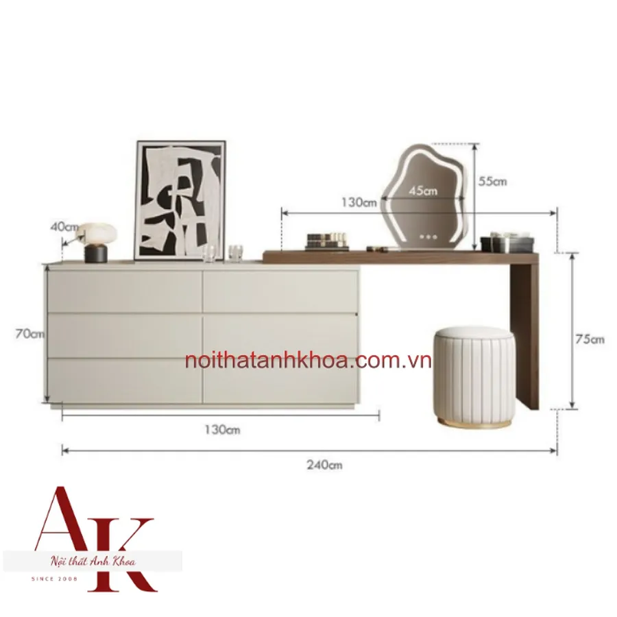 Bàn Trang Điểm Gỗ Công Nghiệp Đẹp Sang Trọng Giá Rẻ