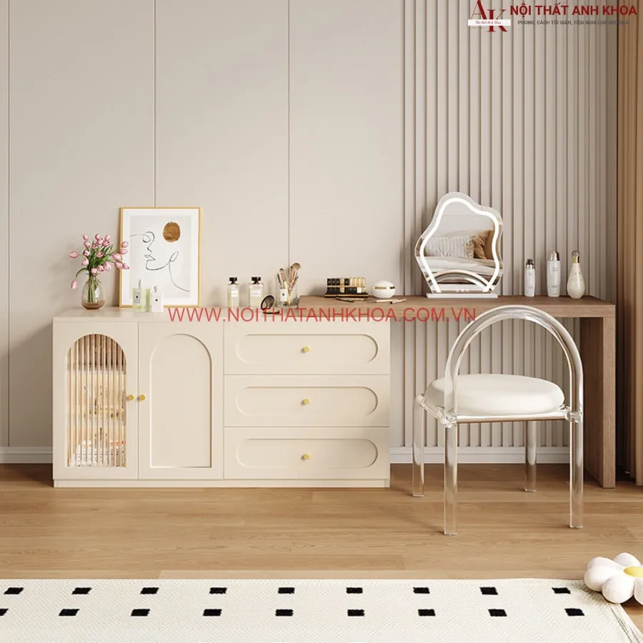 Bàn Trang Điểm Kết Hợp Chổ Làm Việc Hiện Đại Tiện Nghi