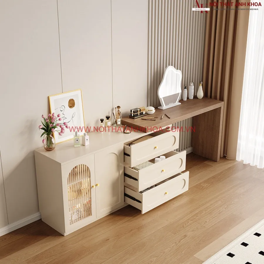 Bàn Trang Điểm Kết Hợp Chổ Làm Việc Hiện Đại Tiện Nghi