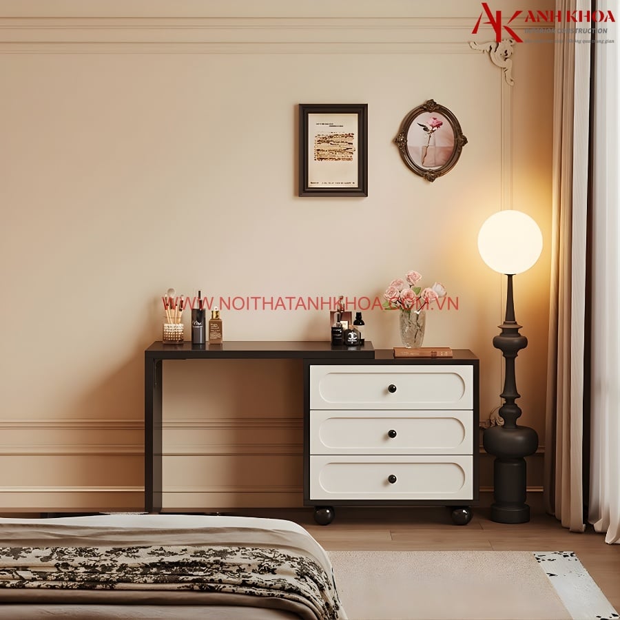 Bàn Trang Điểm Kết Hợp Tủ Ngăn Kéo Gỗ Công Nghiệp