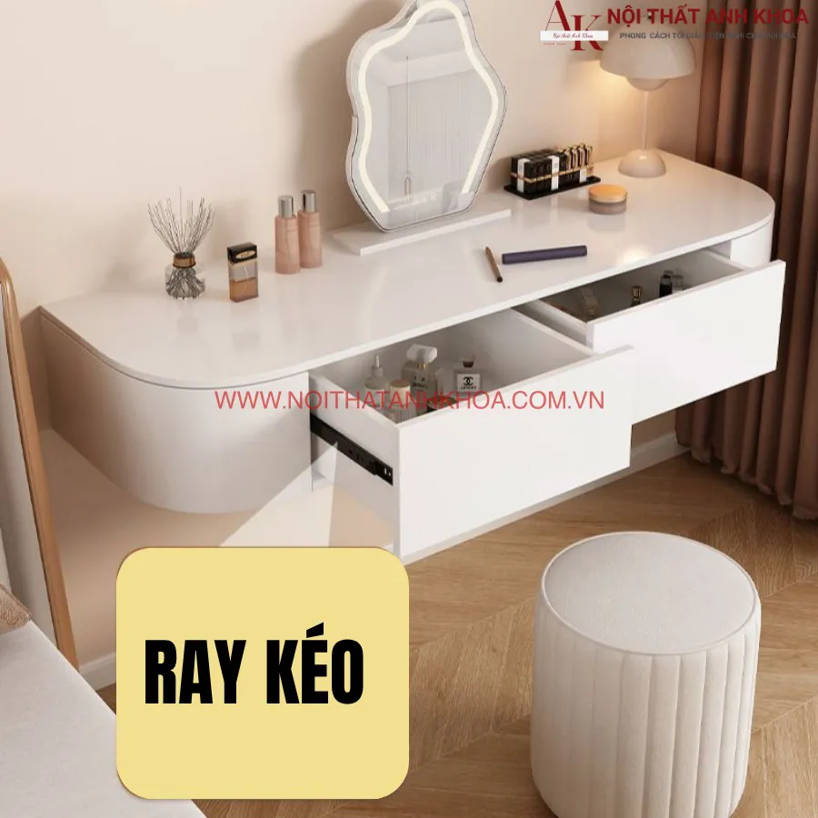 Bàn Trang Điểm Treo Tường Đẹp Chuẩn Gu Chị Em
