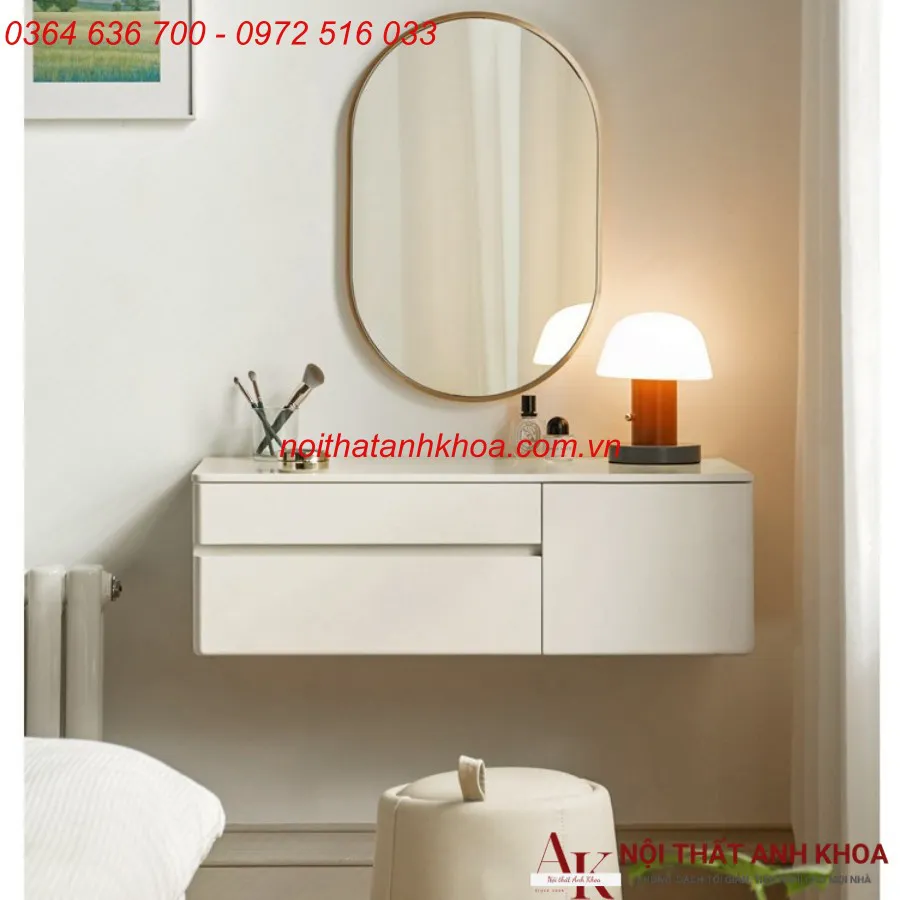 Bàn Trang Điểm Treo Tường Gỗ MDF Nhỏ Gọn Giá Rẻ