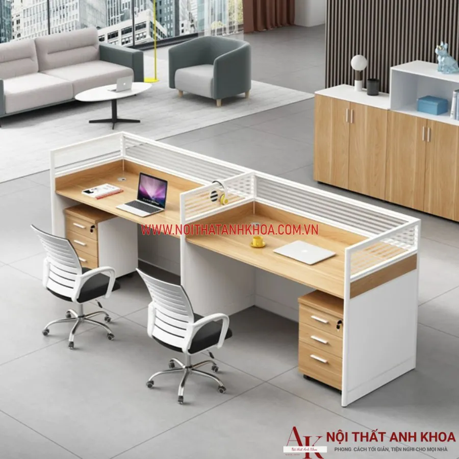 Bàn Văn Phòng Cho Nhân Viên Làm Bằng Gỗ Công Nghiệp